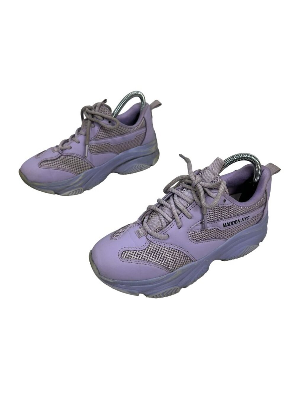 Madden NYC Lilac Womens Fashion Sneakers Size 5 Lavender Casual Lace-Up Shoes